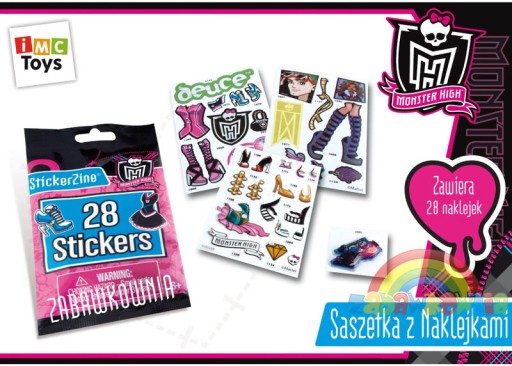 Monster High Sticker Bag 28 nálepiek