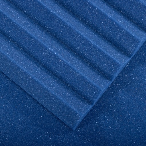 3D akustická stena PENOVÁ klinová hrubá modrá štvorcová trojuholníková stena