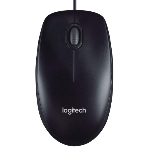 LOGITECH M90 drôtová myš, optický senzor 1000 DPI, čierne kancelárske USB