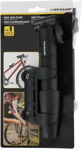 Teleskopická ručná pumpa na bicykel na rám bicykla, malá mini DUNLOP 8bar