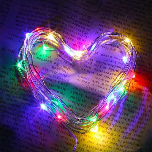 SVETLÁ NA VIANOČNÝ STROMČEK FAREBNÉ SVETLÁ 20 LED