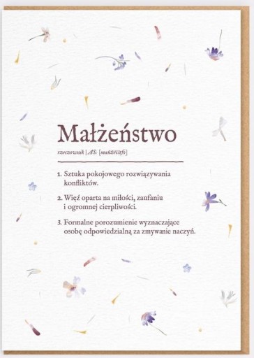 DEFINÍCIA MANŽELSTVA / svadobný list