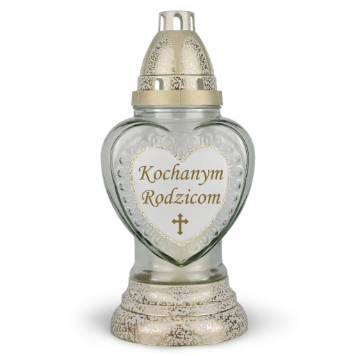 Sviečka s venovaním pre milovaných rodičov Biela 26 cm DP319 Sviečka s vložkou