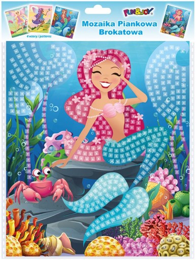 Trblietavá penová mozaika 3D Scrapbook Morská panna