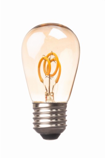LED žiarovka E27 S14 0,5W jantárová girlandová špirála