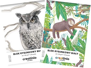 Špičkový kresliaci blok Creatinio 2000 A4, biely, 20 strán.