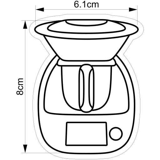 Formička Vykrajovač na perníčky Kuchynský kuchynský robot Thermomix 8cm