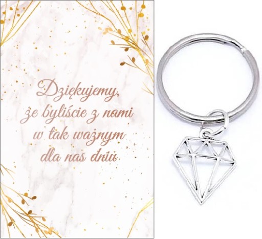 ĎAKUJEME HOSTOM DARČEK SVADOBNÉ SVADOBNÉ DIAMANTOVÉ KĽÚČOVÉ SPOMIENKY