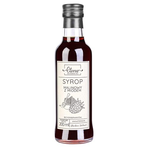 Malinový sirup s medom 200ml ETERNO