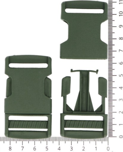 PLASTOVÁ ZÁPADKA NA PÁSKU 3cm 30mm - ZELENÁ