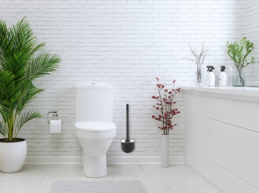 SILIKÓNOVÁ WC KEFA S NÁDOBOU DO KÚPEĽNE ČIERNA
