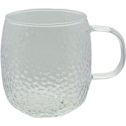 SKLENENÝ, priehľadný hrnček NA KÁVU A ČAJ 333 ml 8,9cm