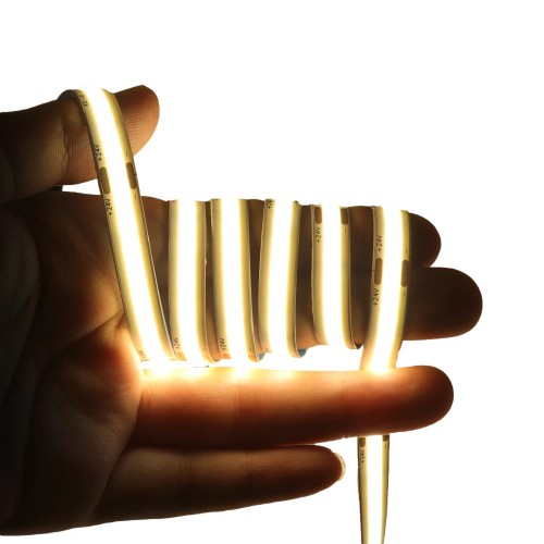Neónový COB LED pás 24V 1m 320 diód 3000K TEPLÝ BIELY HOMOGÉN 8MM