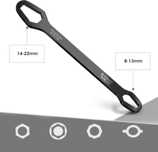 TORX UNIVERZÁLNY OTVORENÝ KĽÚČ, PALCE 8-22