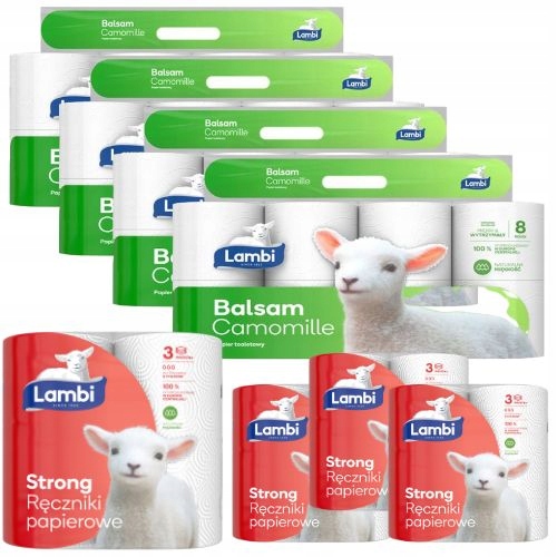 LAMBI Toaletný papier Balzam CHAMOMILE 8 roliek