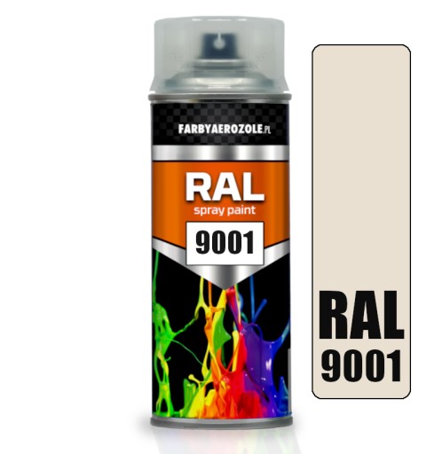 Farba v spreji 100% Akryl RAL 9001 PEARL WHITE Sprej 400ml