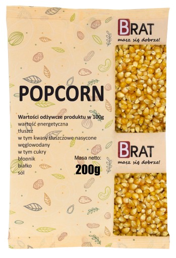 POPCORN kukuričné zrno 200g bez soli
