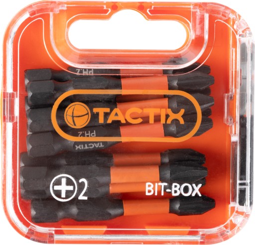 NÁRAZOVÉ HROTY PH2 50MM 10 ks ZÁSOBNÍK TACTIX
