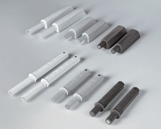K-Push nárazník dlhý 37mm silný antracit s TIP-ON push open gumičkou
