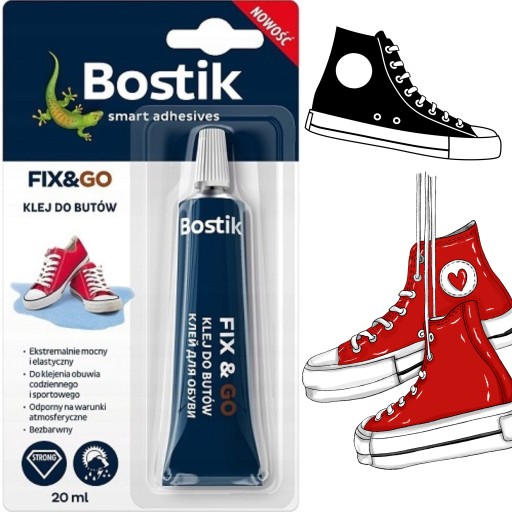 Lepidlo na topánky FIX&GO 20 ml BEZFAREBNÉ SILNÉ lepidlo na topánky