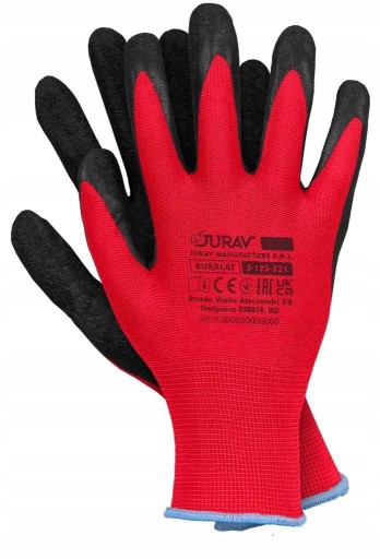 RUKAVICE BUKALAT POTAŽENÉ LATEXOM, veľkosť 9, 1 pár