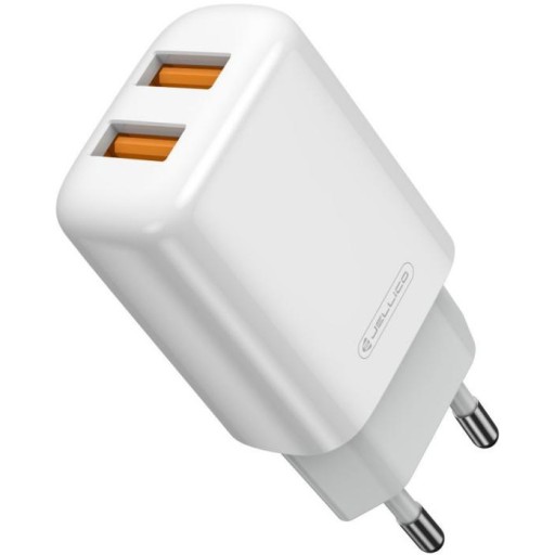 JELLICO EU02 12W napájací zdroj nabíjačka 2xUSB 2,4A + USB-C kábel 1m