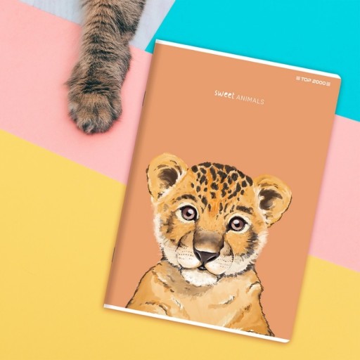 Farebný kockovaný zošit A5 TOP-2000 SWEET ANIMAL 16 listov