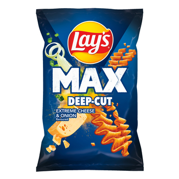 Lays Maxx Deep-Cut Extreme syr & cibuľa 120 g
