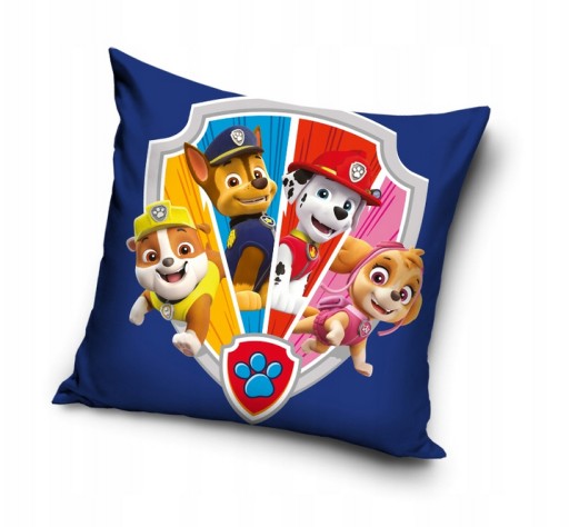 PLÁŠKA NA VANKÚŠ 40x40 Tlapková patrola ZÁCHRANNÉ PSY CHASE SKYE DETSKÉ