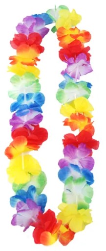 Havajský náhrdelník Hawaii Aloha Colorful Flowers Bachelorette Party 90cm