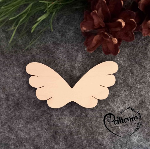 Angel wings drevená preglejka makramé 8 kusov
