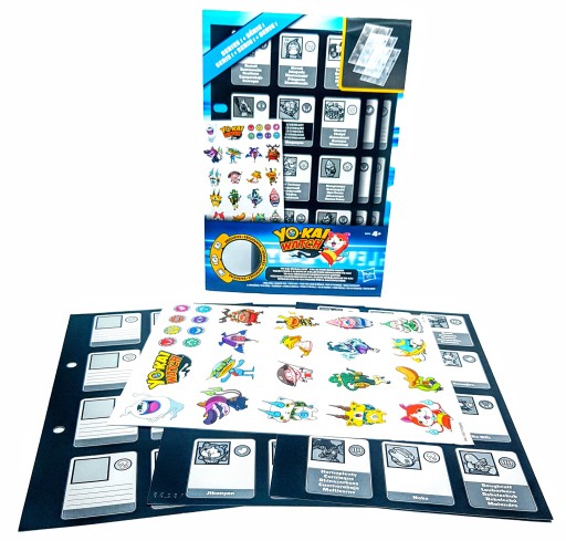 ZBERATEĽSKÉ STRÁNKY HASBRO YOKAI S MEDAILAMI + NÁLEPKAMI + TRIČKAMI