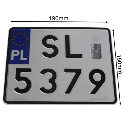 ČIERNY RÁM ŠPZ NA MOTOCYKEL