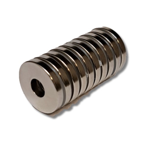 Neodymový prstencový magnet MP 17X6X2.5 N42 10 kusov Silný