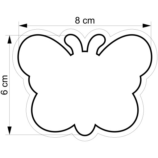 VEĽKONOČNÁ formička Vykrajovač na perníčky EASTER Butterfly Butterfly 8cm