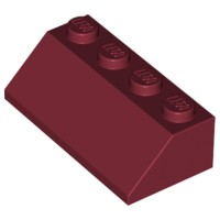 LEGO 3037 DRÁŽKOVANÁ KRABIČKA 2x4 červená ci. NOVÉ (2 g)