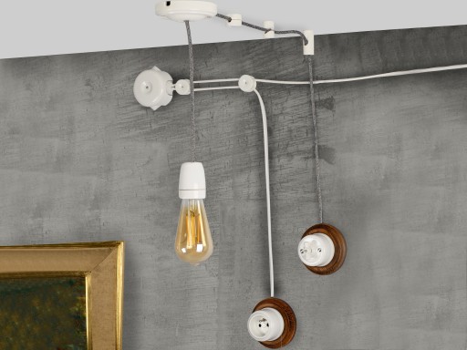 RETRO LOFT KÁBLOVÝ HÁK KERAMICKÝ 20x30mm BIELY