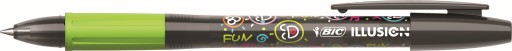 BIC GEL-OCITY ILLUSION PEN, ČIERNA, zmazateľné, zmazateľné, 1 kus