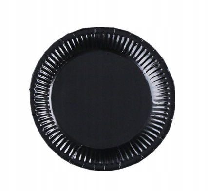 Čierne papierové taniere 18cm narodeninové čierne