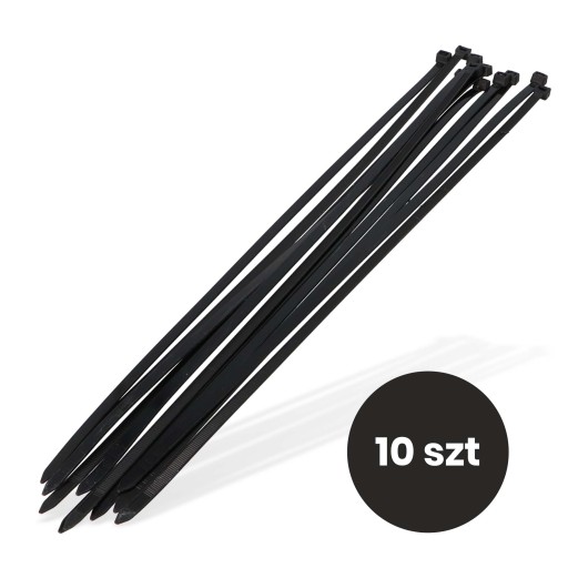 10x sťahovacie pásky Káblové pásky Zipsy 7,6 x 500 mm Silné UV sťahovacie pásky