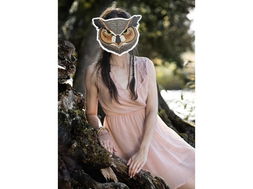 Papierová maska na tvár Party Deco MASP5 Owl