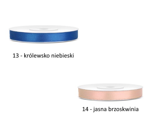SATINOVÁ STUHA farebná páska 6 mm 25 m