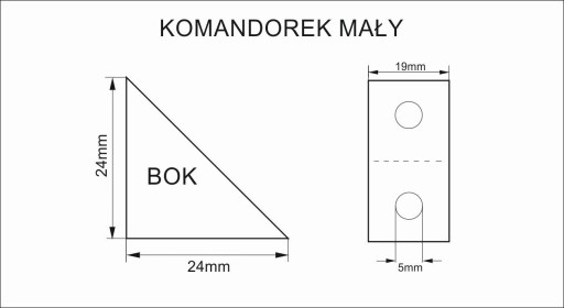 POPIEL malý Komandorek - podpera police | 100 ks