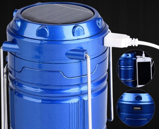 TURISTICKÁ LAMPA BATERIE CAMPING SOLAR LED USB baterka