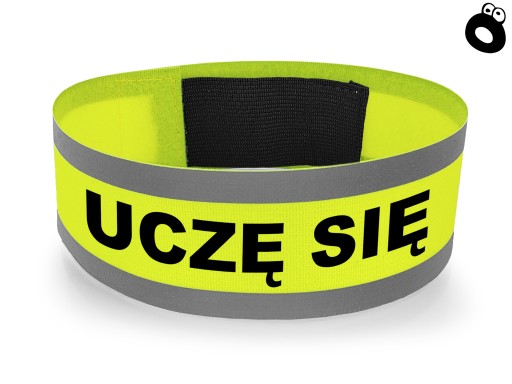 Reflexný pásik s gumičkou, UČÍM SA, žltý