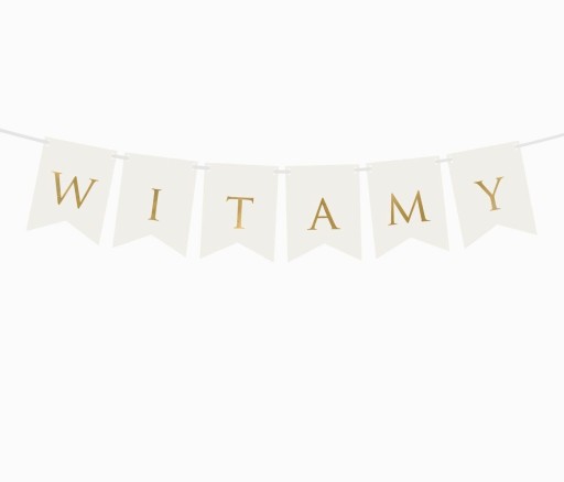 SVADOBNÝ PANAN SVADOBNÝ nápis WELCOME biely 80 cm