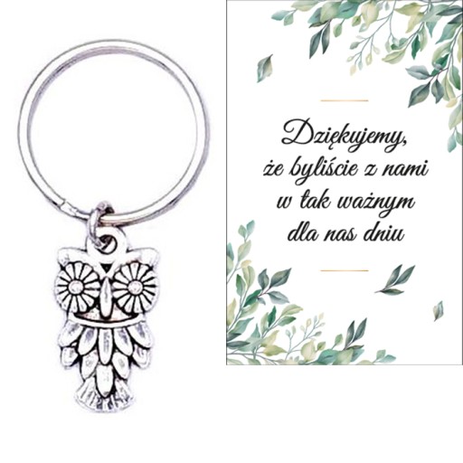 ĎAKUJEME HOSTÍM DARČEK SVADOBNÝ SVADOBNÝ SVADOBNÝ SOVA KĽÚČOVKA SPOMIENKY