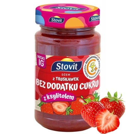Jahodový džem bez pridaného cukru xylitol Stovit 250g