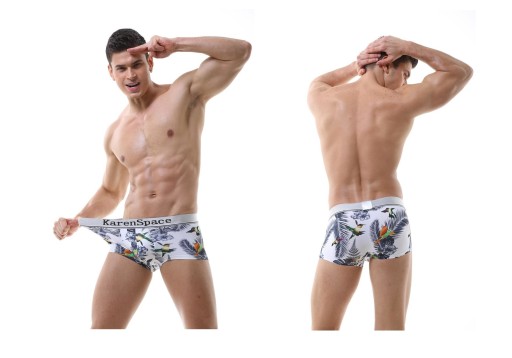 SEXY PÁNSKE JEMNÉ VZOROVANÉ BOXERKY XL
