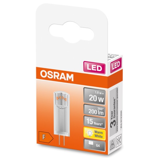 LED žiarovka G4 CAPSULE 1,8W = 20W 2700K OSRAM